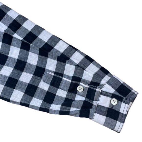 MADEWELL Buffalo Plaid Popover Top - Size Small - Picture 4 of 6